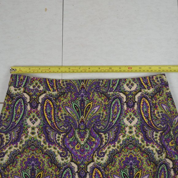 J CREW OFFICE SIREN PENCIL,SKIRT .BOHO COTTON PAISLEY PRINT SIZE 6 - Picture 9 of 9